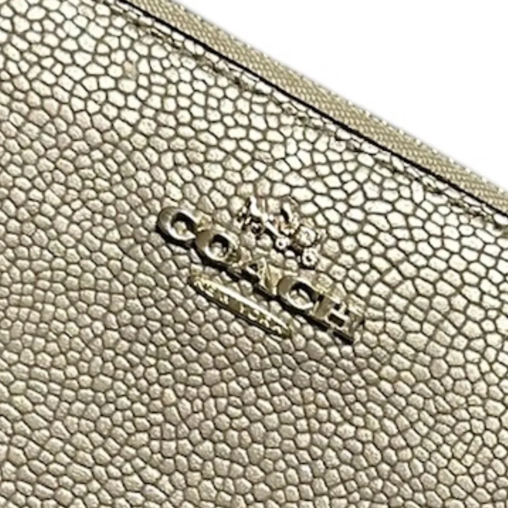 Coach Gold Textured Wallet - Picture 14 of 15